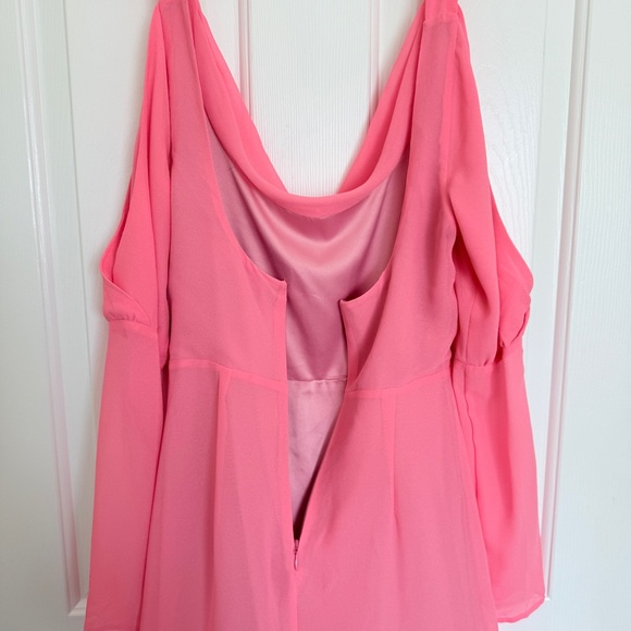 Marjorelle Pink Off-Shoulder Womens Mini Dress Shoulder Ties Size XSmall - Picture 10 of 13